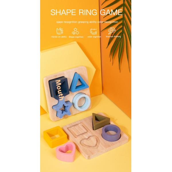 Early Learning Shape Cognition Wooden Puzzle Preschool Educational Toys Children Sensory Educational Toy