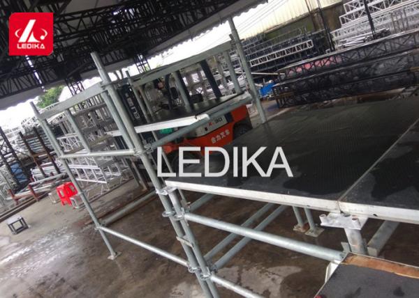 Portative Aluminum Adjustable Stage Platform Show Folding Stage 18mm Black