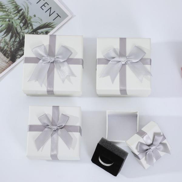 Elegant Cardboard Jewelry Package Box With Foam Insert For Ring Necklace
