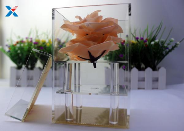 Valentine ' S Fresh Rose Transparent Gift Box , Acrylic Flower Case Chemical Resisdence
