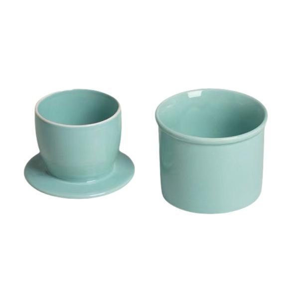 350ml 12oz Creative Embossed Ceramic Butter Bell With Custom Branding Gloss Finish