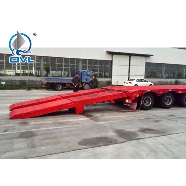 3 Line 6 Axles Fuwa Axles Low Bed 100T Semi Trailer Trucks For Equipment Transportation