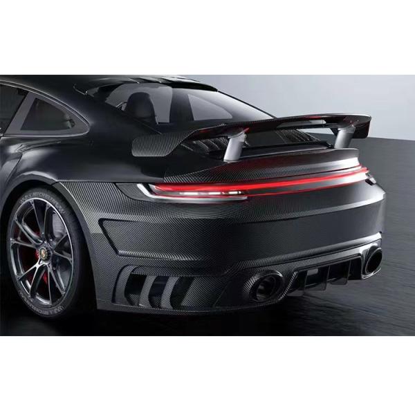 Pour Porsche 992 Turbo Spoiler en fibre de carbone 992 Turbo Upgrade Paktechz Style Spoiler de couverture de queue en fibre de carbone