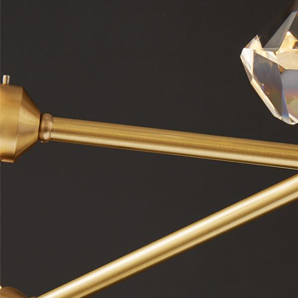 Todo el Crystal Chandelier Modern Minimalist Ice de cobre Ling Dining Room Bedroom Lamp