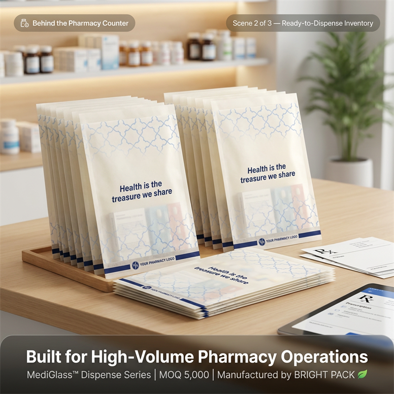 Luxury Eco-Friendly Certified Recyclable Paper-Based Medical Packaging Bag Wax
