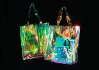 Saco de compras transparente do Pvc do laser 0.3mm para a rua das senhoras