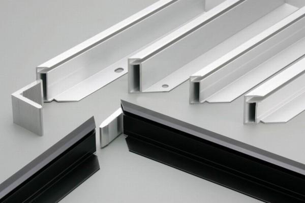Anodized Black 6063-T5 Aluminium Solar Panel Frame Temper T3-T8