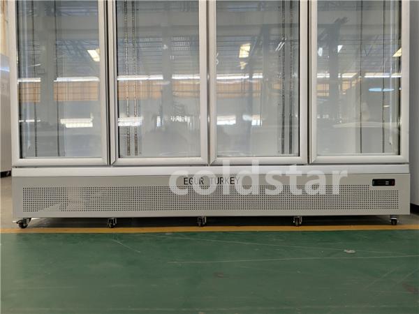 Supermarket Glass Door Upright Display Freezer And Refrigerator With CE