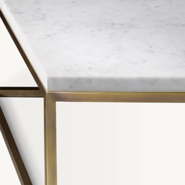 Stainless Steel And Sintered Stone Top Coffee Table Furniture For Modern Homes