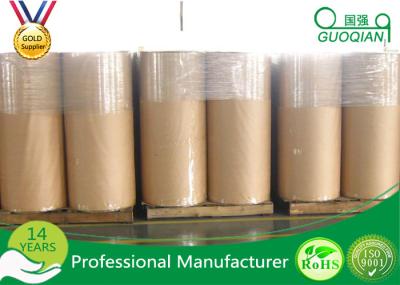 High Strength Acrylic Glue Plastic Film Roll , Bopp Jumbo Tape For Carton Package