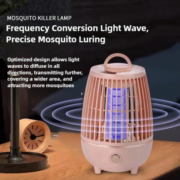 USB Rechargeable Bug Zapper Lamp With High Voltage 2700V Newest Design Cleaning Brush And Li Battery