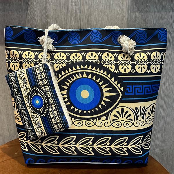 Evil Eye Tote Bag,Reusable Shopping Bags, Funny Novelty Canvas Tote Bag, Aesthetic Grocery Bags, Gifts For Women Mom