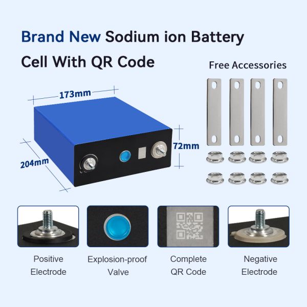 Brand New 210Ah 3.1V Sodium Ion Battery Cell with 682 Wh Electric Energy Prismatic Na Ion Battery