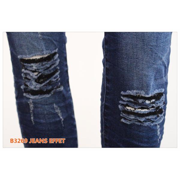 69%Cotton 8.5oz Jeans Stretchable Satin Denim Fabric For Women Children