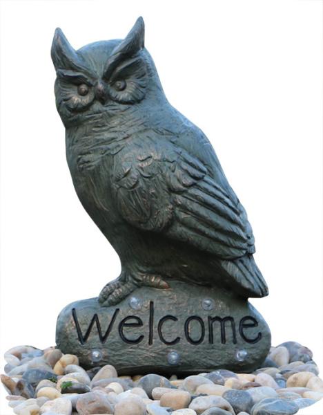 Cast Stand Up Owl Statue Water Fountains Indoor Outdoor OEM & ODM