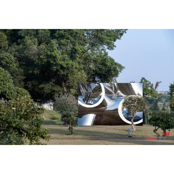 Stainless Steel Elephant Cube Sculpture Featuring Mirror Polishing for Custom Designs