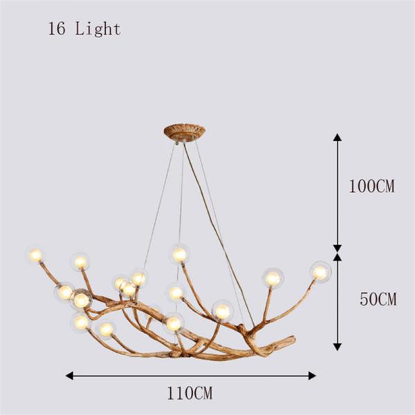 Living room Bedroom Wooden Tree Branch decorative lustre pendant home Chandelier lighting( WH-CI-107)