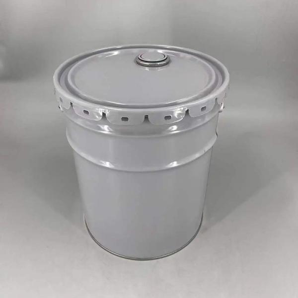 Iron Round Metal Paint Bucket With Lid Customizable Offset Printing Tinplate Pail