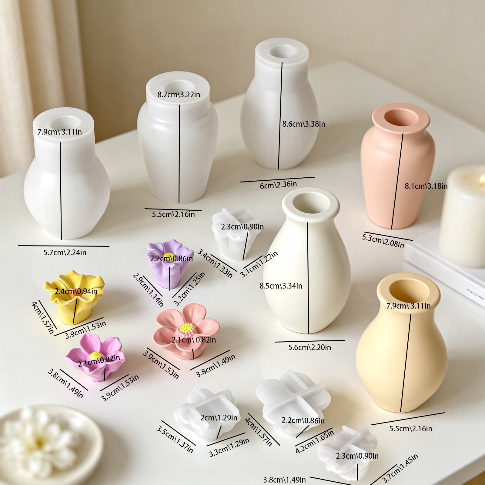 Crystal dropper DIY three-dimensional flower bonsai decoration ornament silicone mold DIY aromatherapy gypsum mold