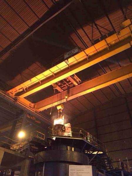 10.5 - 31.5m Span QDY Foundry Overhead Crane Double Beam Cabin Control