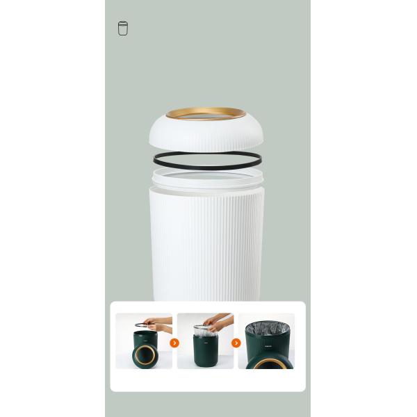 Household Trash Can Large Living Room Kitchen Bedroom Light Luxury Desktop Storage Bucket Toilet Plastic Trash Can