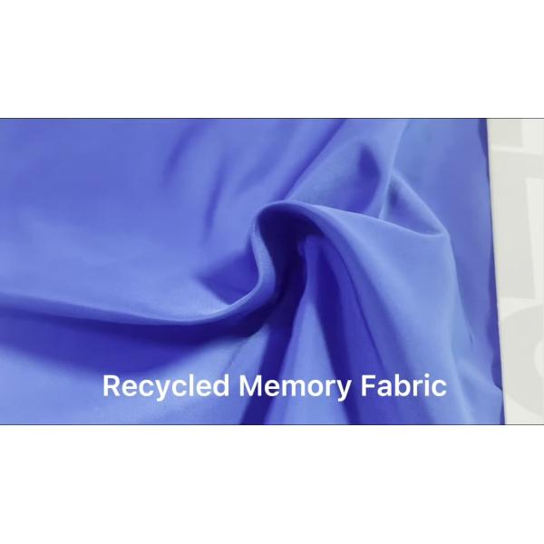 shape memory 75D*150D recycled poly fabric for Windbreaker down backpack