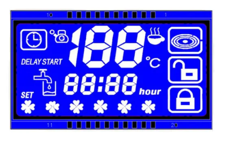 Custom LCD Display with 6 O'Clock Viewing Angle and Negative HTN Liquid Crystal for Beauty Equipment