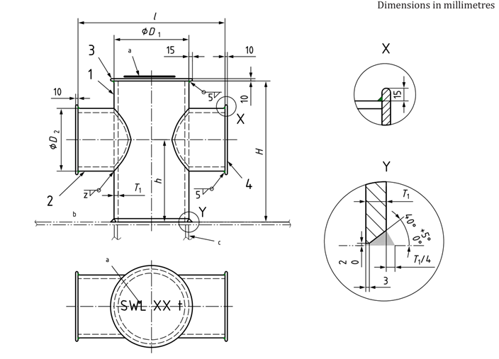 Труба ISO 13797 изготовленная плитой сварила причаливать буксирующ Cruciform палы грузит буксировать оборудование