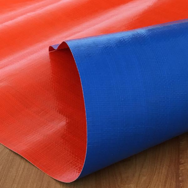 250gsm Outdoor Waterproof Blue/Orange PE Tarpaulin Woven Fabric