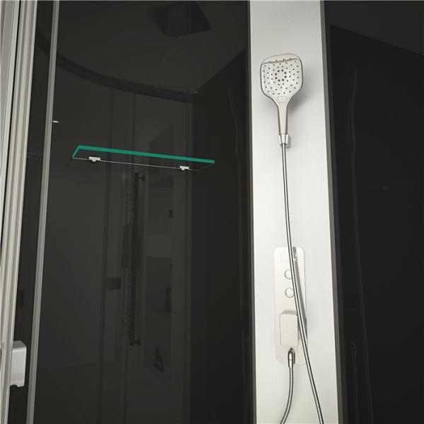 Circle Quadrant Shower Cabin with white acrylic tray and roof 85X85X225cm