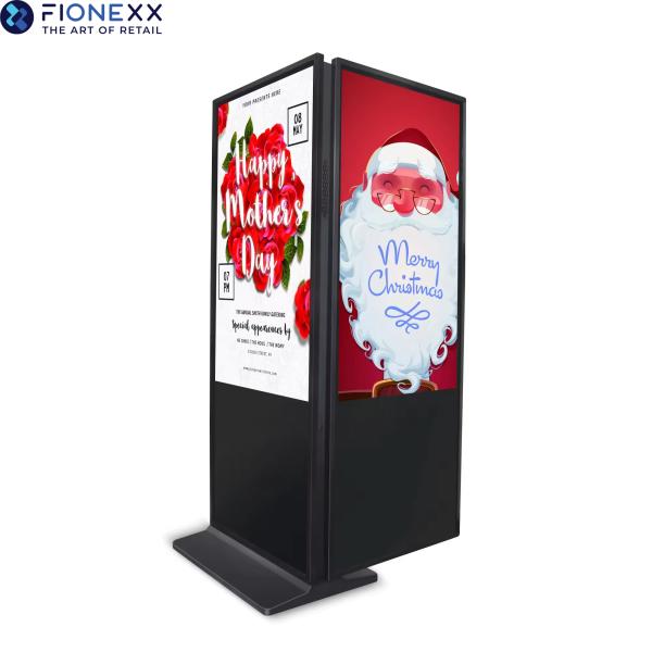 Quiosco de soporte de piso de doble cara con señalización digital vertical para publicidad interior AD/Windows/Android Solución 1920*1080 Resolución