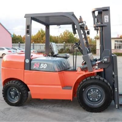 Construction Works 5 Ton Diesel Forklift Truck with Side Shifter and Fork Positioner