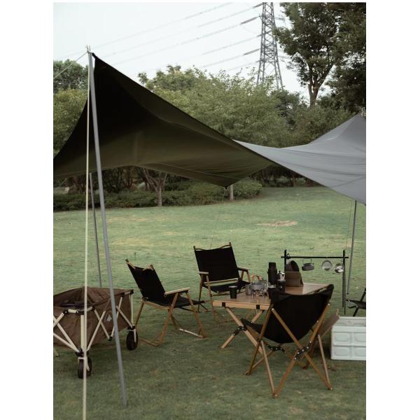 Aluminum Frame Camping Tarp Tent UPF 50 Canopy Sun Shelter Portable Large Picnic Beach