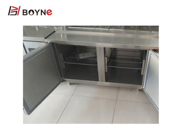 0.3m3 Salad Prep Table Refrigerator , 3 Pan Commercial Undercounter Refrigerator