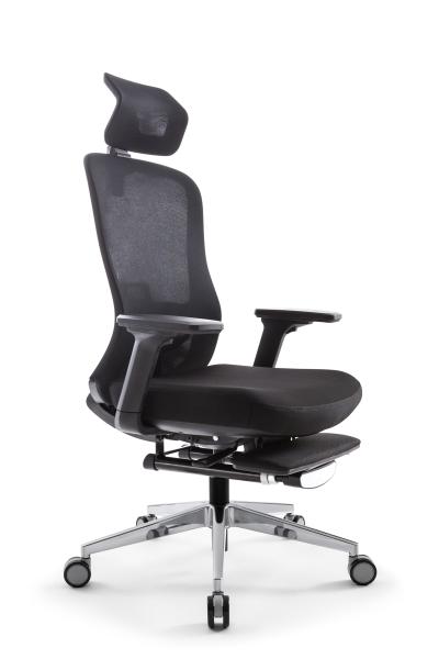 65*50*60cm Rotary Lifting Pulley Boss Office Chair Black Cold Molded Foam SGS