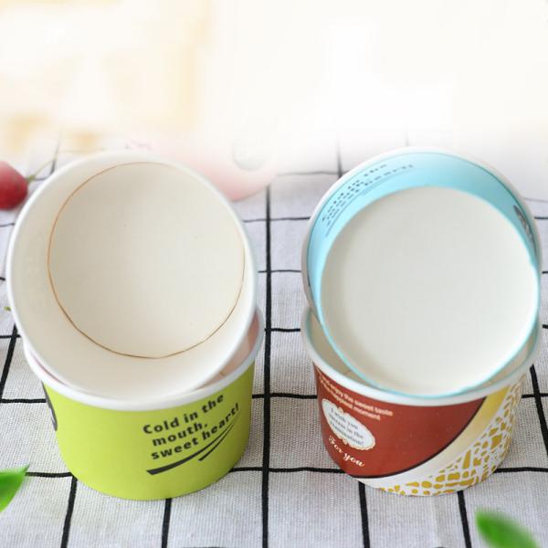 Custom Ice Cream Cup Packaging Disposable Paper Cup Without Lid US Currency US