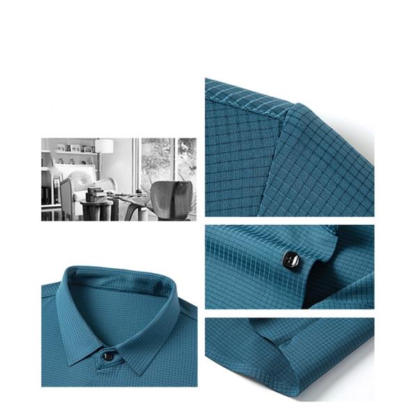 Большой размер мужской дизайнер обыденный длинные рукава растяжка вертикальные полосы винтажные рубашки