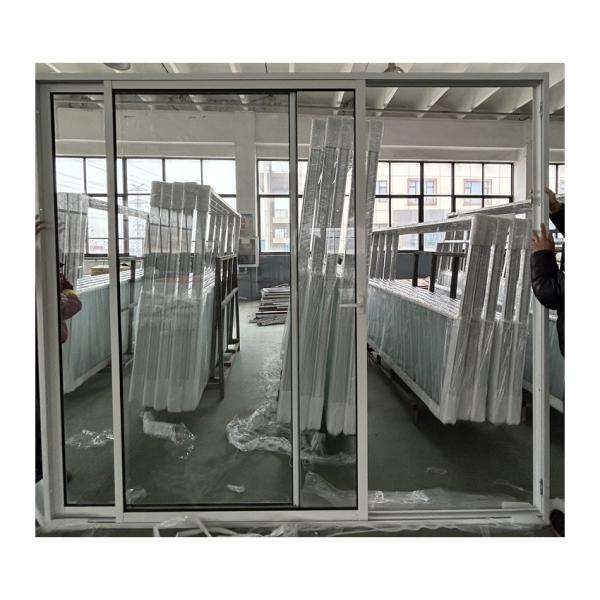 Lightweight White Aluminium Double Sliding Doors Sound Insulation