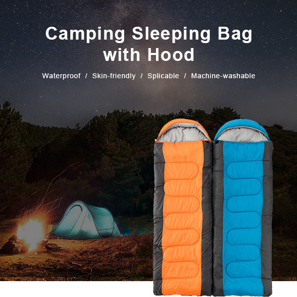 1 Человек Кампинг спальные мешки Оранжевый прямоугольный рюкзак спальный мешок