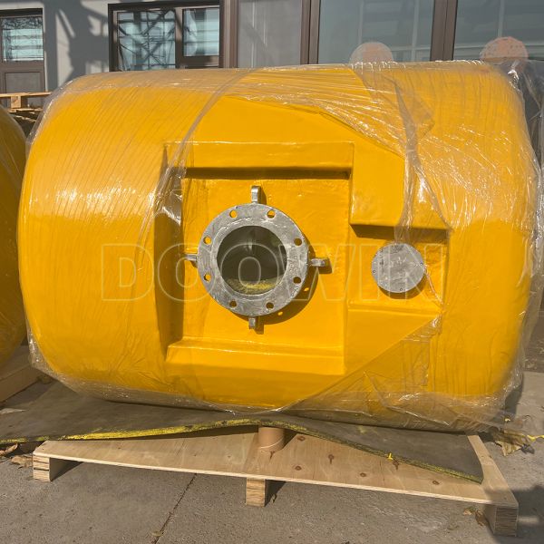 Boya de amarre esférica de acero modular comercial con paso de cadena