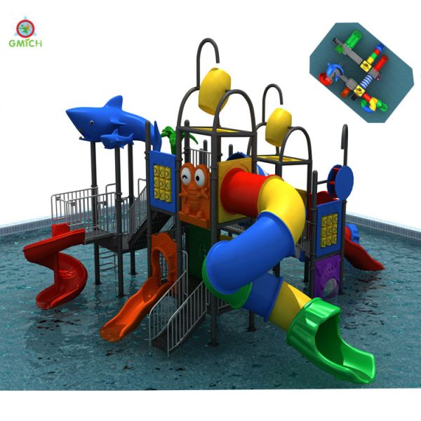 EU Standard Aqua Park Design Custom  Outdoor Water Playset Commercial Anti Crack