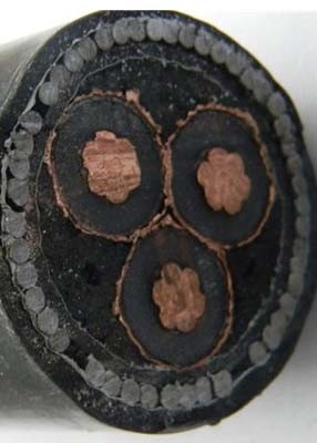 Medium voltage 11kV 33kV xlpe insulation underground 70mm2 3 core power cable
