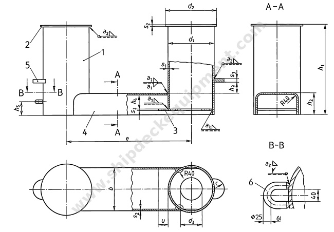 Stainless Steel Double-Bitt Bollard for Shipboard Mooring & Towing | DIN 82607:1995