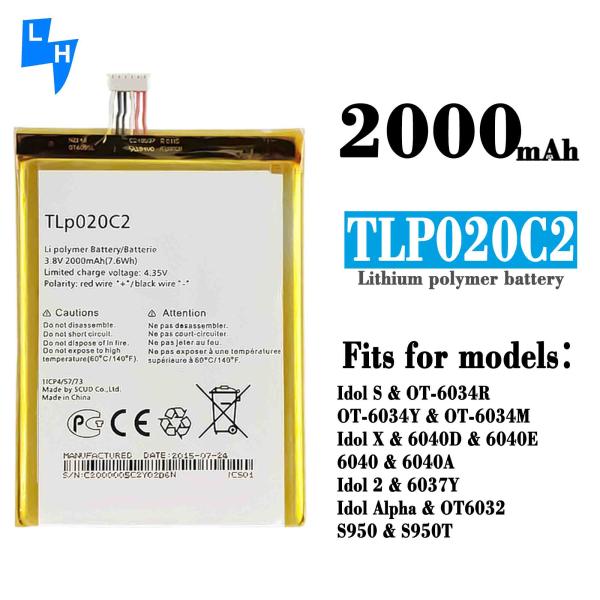Idol Alpha OT6032 OneTouch OT6034 Alcatel Alfa Batería de reemplazo para OT6037Y OT6040D
