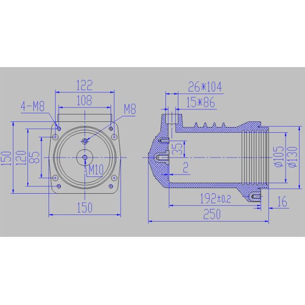 12KV Epoxy Resin Insulation Contact Box 630A - 1250A For KNY28 Switchgear