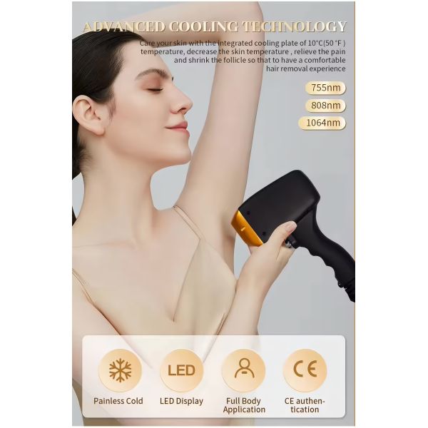 Beauty Salon Laser Hair Removal Machine Triple Wavelength Diode Laser Machine