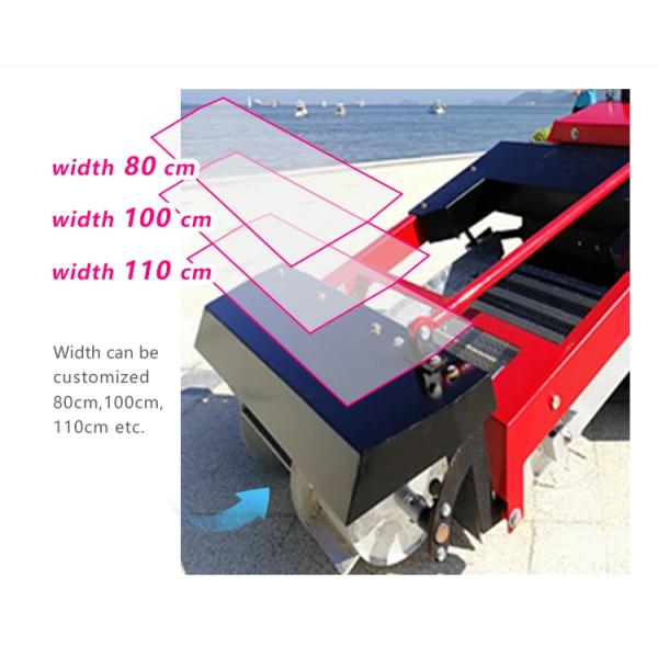 Environmentally Friendly 1200mm Industrial Steel Walk-Behind Beach Sand Cleaning Machine
