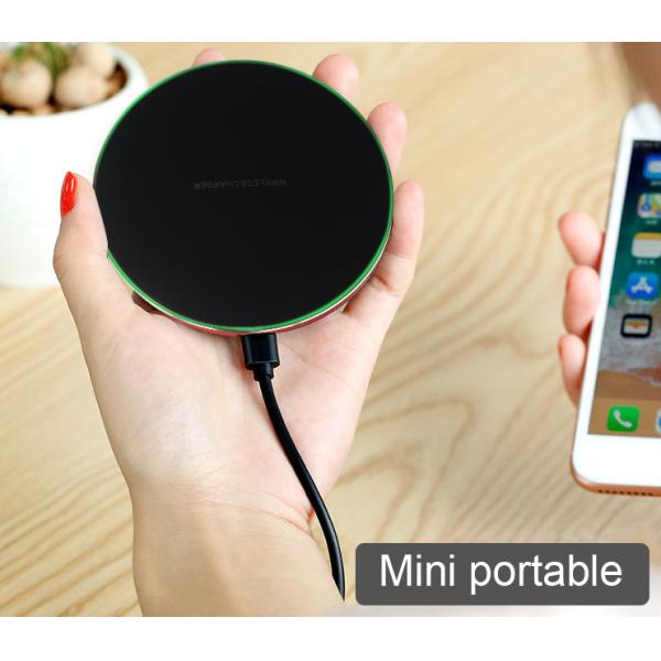 Portable Wifi Mobile Charger , Iphone / Samsung Galaxy Qi Wireless Charger Charging Pad