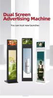 13.3 + 37 pouces double écran plancher signalisation numérique debout intérieur Android affichage horizontal vertical