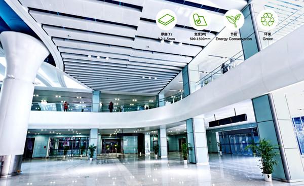 Prepainted Reflective Aluminum Sheet Diffuse Reflectivity 95% Interior Decoration Airport Terminal